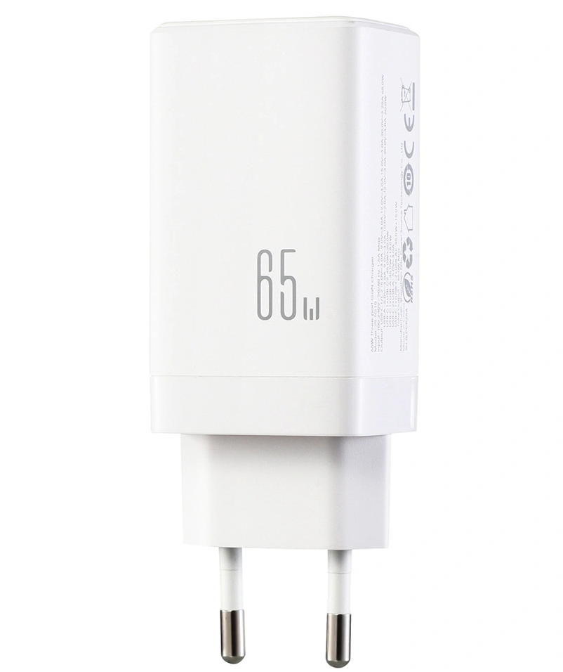 Punjač za mrežu sa USB-C kablom Joyroom JR-TG10, 65W, 3.25A, 1 x USB-A - 2 x USB-C, Bela