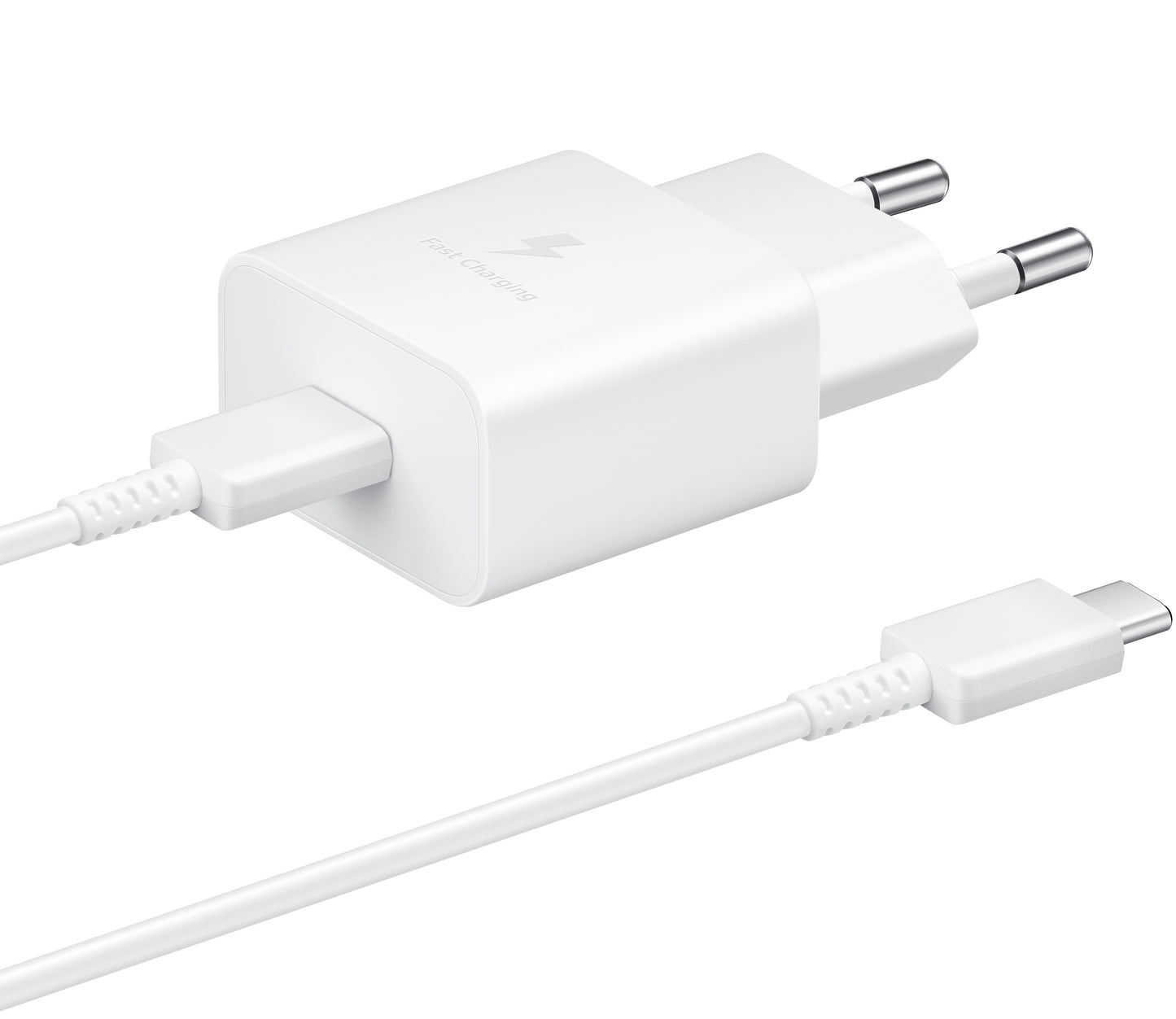 Punjač za mrežu sa USB-C kablom Samsung, 15W, 2A, 1 x USB-C, Beli EP-T1510XWEGEU