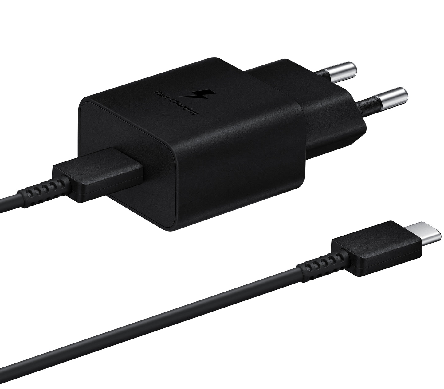 Punjač za mrežu sa USB-C kablom Samsung, 15W, 2A, 1 x USB-C, Crni EP-T1510XBEGEU