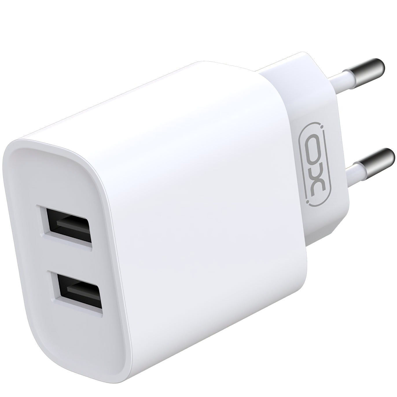 Punjač za mrežu sa USB-C kablom XO Design BPCE02C, 10.5W, 2.1A, 2 x USB-A, Beli