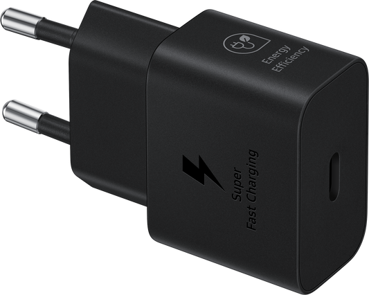 Punjač za mrežu sa USB-C kablom Samsung, 25W, 3A, 1 x USB-C, crni EP-T2510XBEGEU