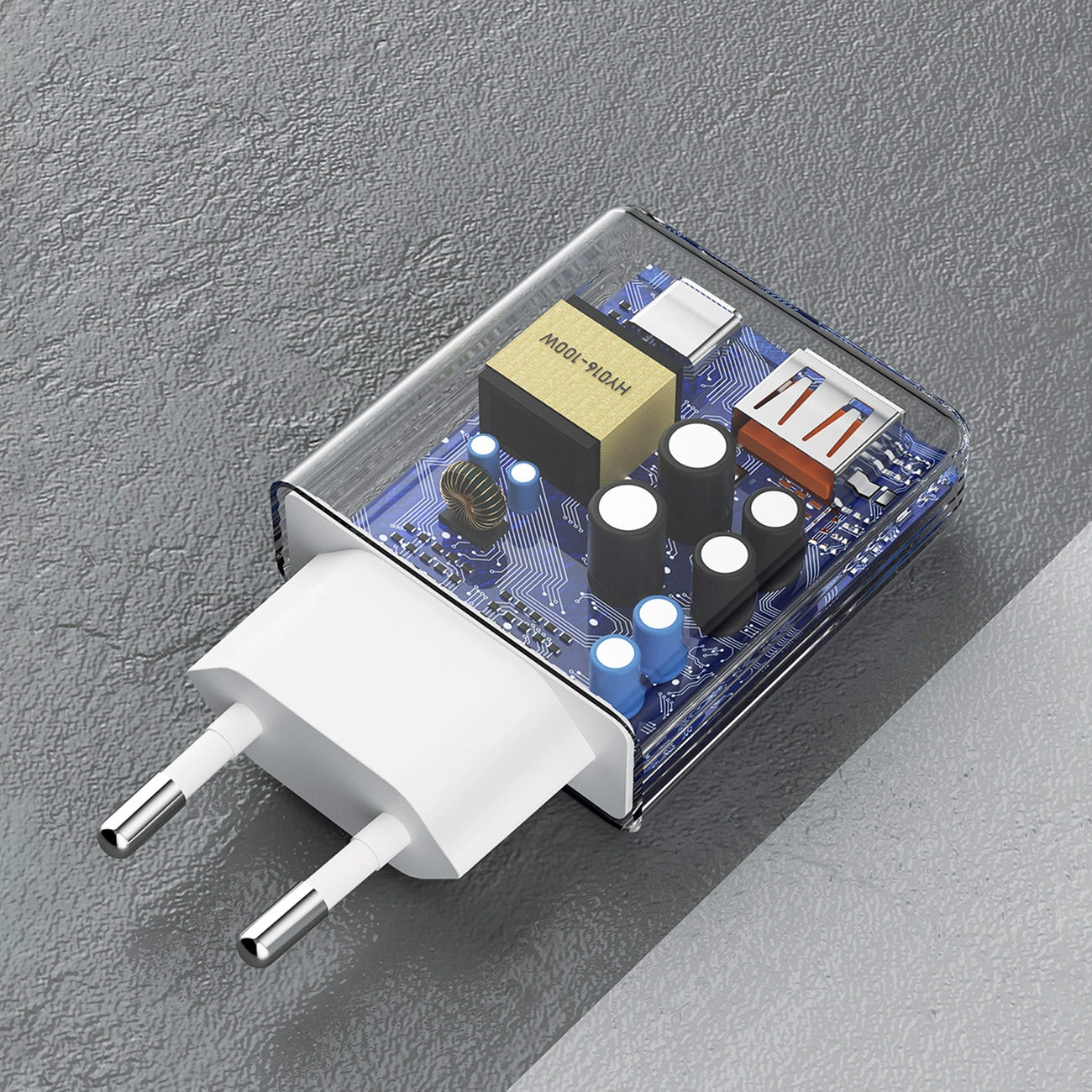 Punjač za mrežu sa Lightning kablom Dudao A30EUL, 30W, 3A, 1 x USB-A - 1 x USB-C, Beli