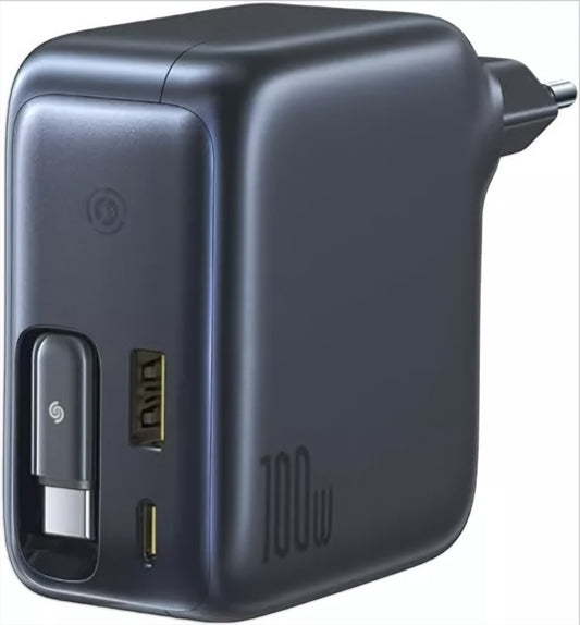 Punjač mreže sa USB-C kablom Baseus EnerCore CJ11, 100W, 1 x USB-A - 2 x USB-C, Crni E0120M00