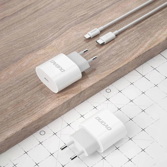 Punjač mreže sa USB-C kablom Dudao A14EUC, 20W, 3A, 1 x USB-C, Crni
