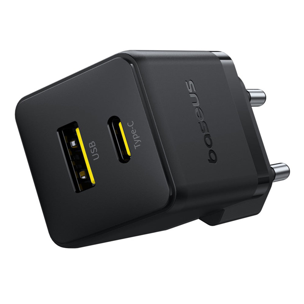 Mrežni punjač sa USB-C kablom Baseus Palm, 30W, 3A, 1 x USB-A - 1 x USB-C, Crni P1011160A113-01