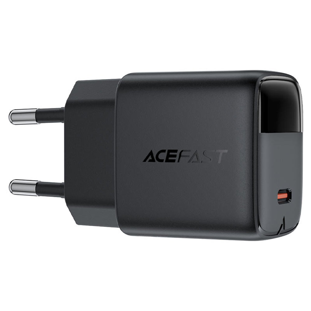 Punjač mreže sa USB-C kablom Acefast A113 Display, 20W, 3A, 1 x USB-C, Crni