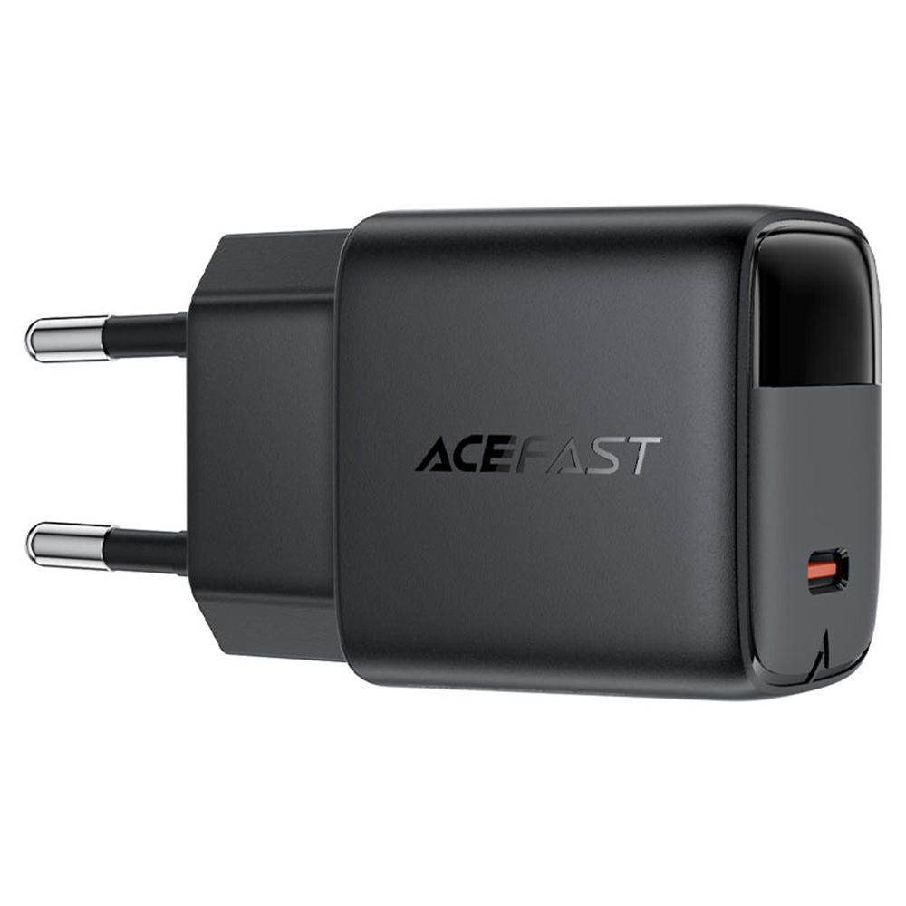 Punjač mreže sa USB-C kablom Acefast A115 Display, 30W, 3A, 1 x USB-C, Crni