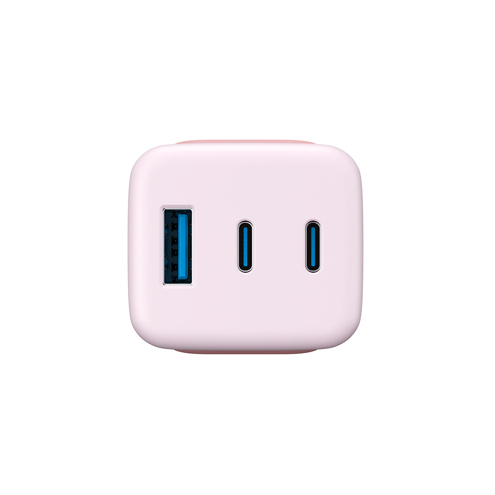 Punjač mreže HAVIT UC260, 65W, 3A, 1 x USB-A - 2 x USB-C, Roze