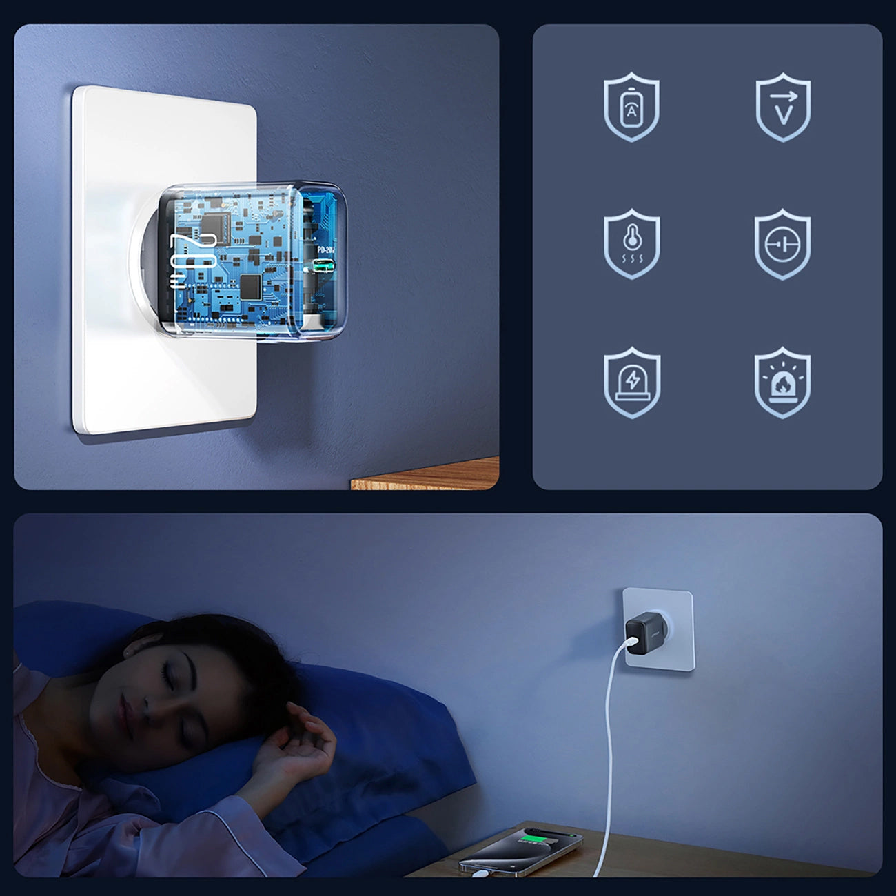 Punjač mreže Joyroom JR-TCF20, 20W, 3A, 1 x USB-C, Crni