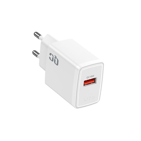 Punjač za mrežu Lito LC08, 18W, 3A, 1 x USB-A, Beli