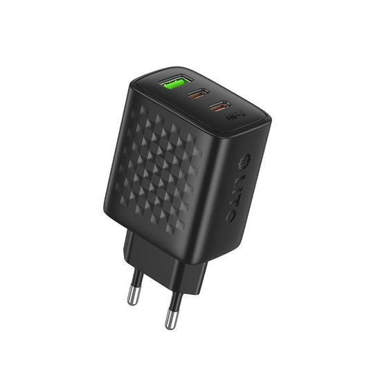 Punjač Mreža Lito LC25, 65W, 3.25A, 1 x USB-A - 2 x USB-C, Crni