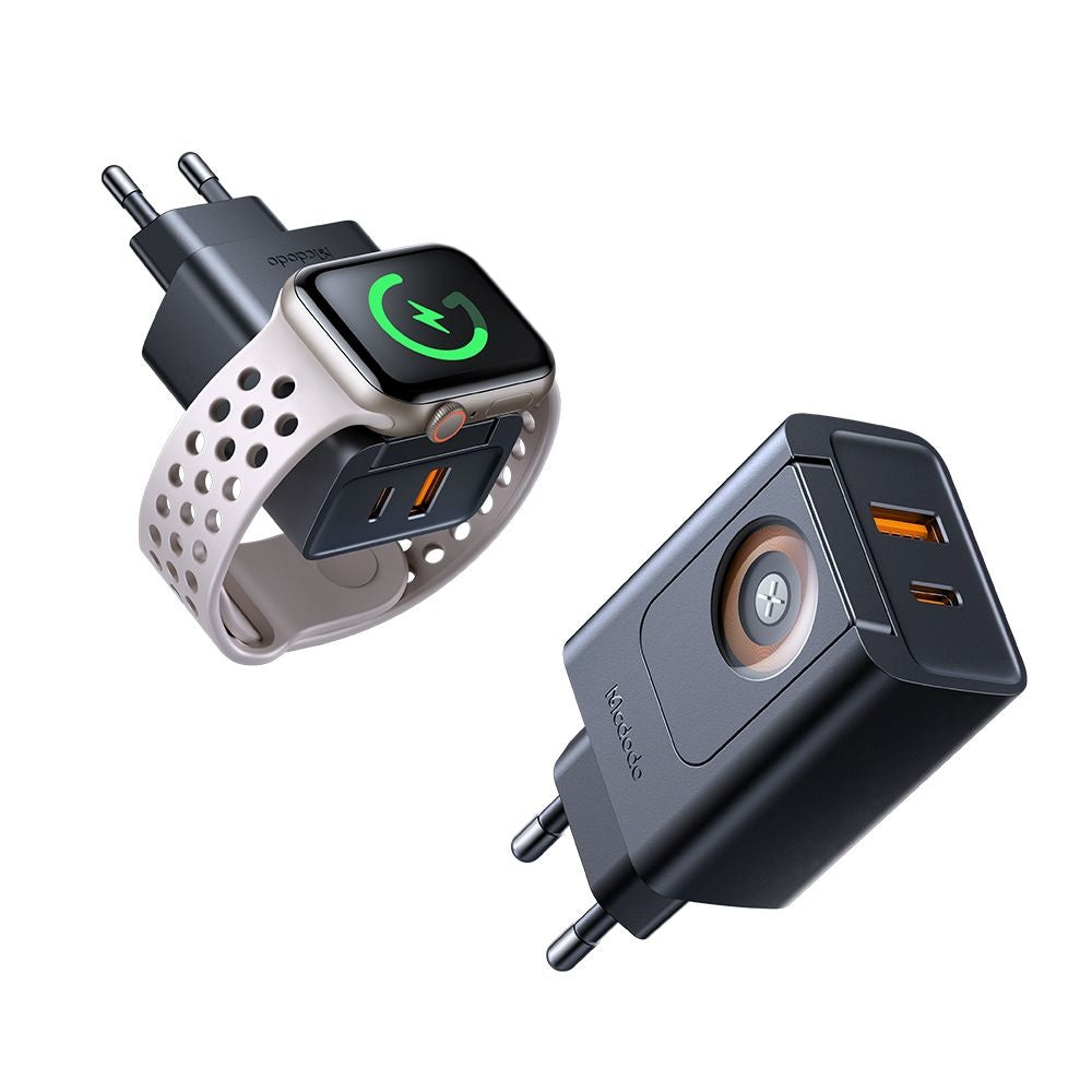 Mrežni punjač McDodo CH-3700 Companion, 30W, 3A, 1 x USB-A - 1 x USB-C, Crni