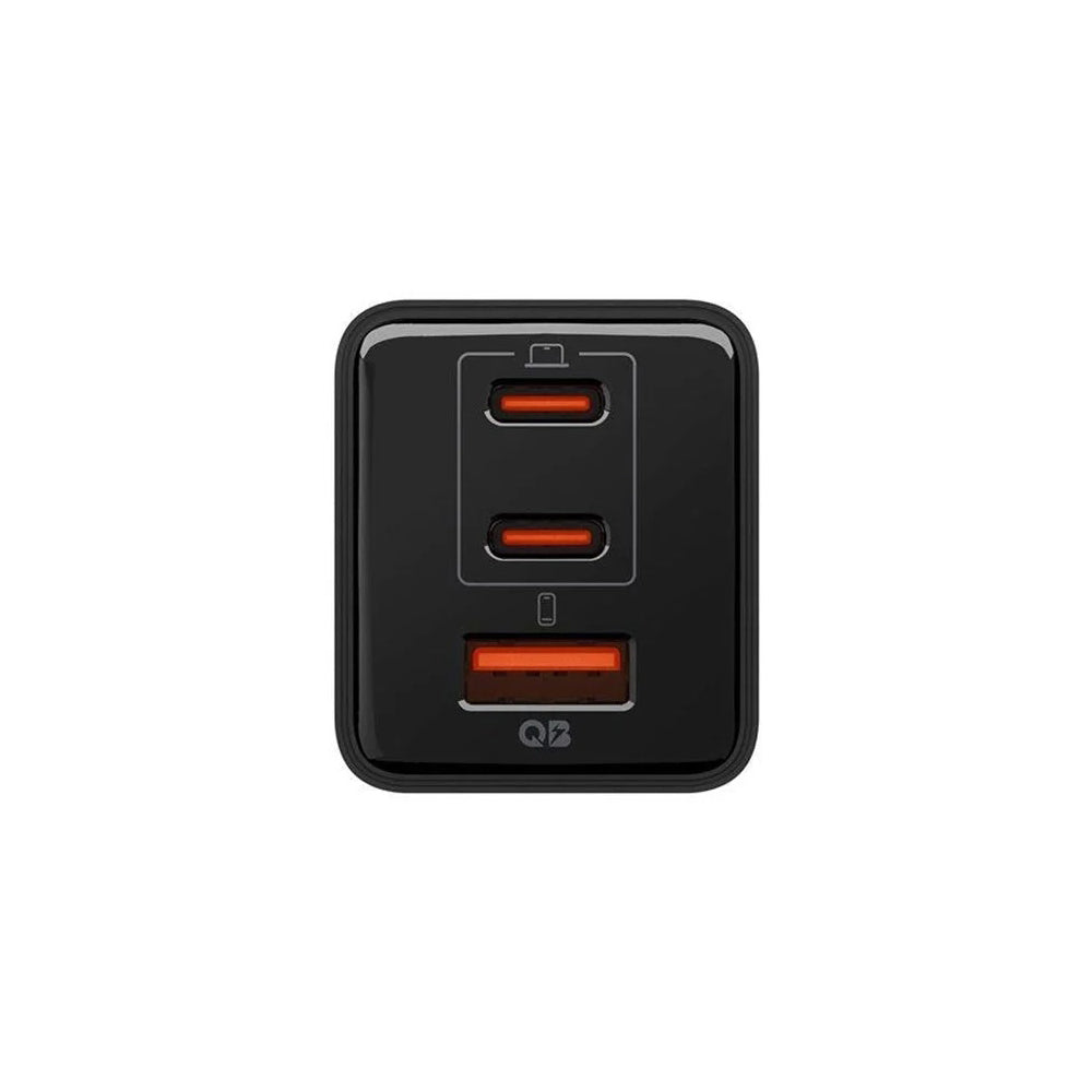 Punjač za mrežu Spigen EE473EU Essential, 47W, 3A, 1 x USB-A - 2 x USB-C, Crni ACH09465