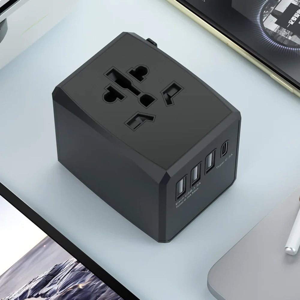 Punjač mreže Techsuit HHT904-B3 Travel, 30W, 3A, 3 x USB-A - 1 x USB-C, Beli
