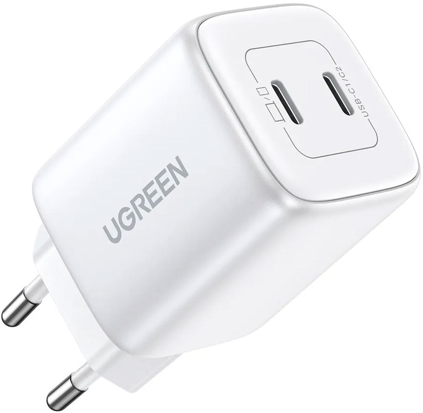 Punjač za mrežu UGREEN CD294, 45W, 3A, 2 x USB-C, Beli