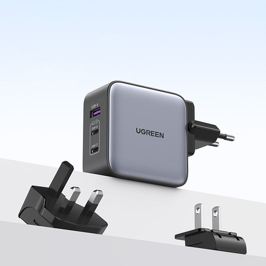 Punjač UGREEN CD296, 65W, 5A, 1 x USB-A - 2 x USB-C, Sivi