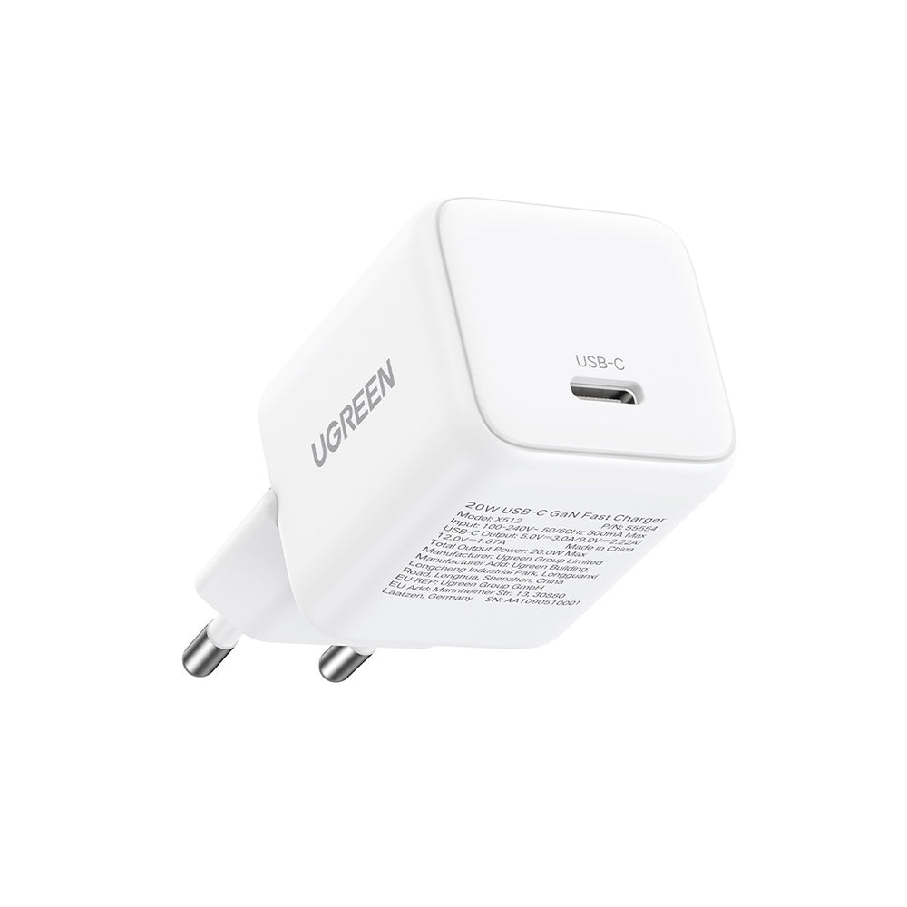 Punjač za mrežu UGREEN X512, 20W, 3A, 1 x USB-C, Beli