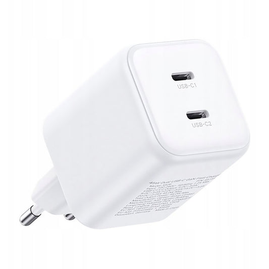 Punjač za mrežu UGREEN X526 (65154), 45W, 3A, 2 x USB-C, Bela