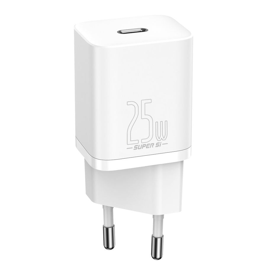 Punjač Baseus Super Si, 25W, 3A, 1 x USB-C, Beli CCSP020102