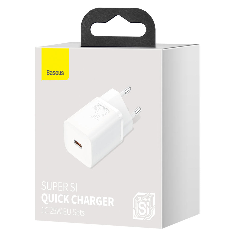 Punjač Baseus Super Si, 25W, 3A, 1 x USB-C, Beli CCSP020102