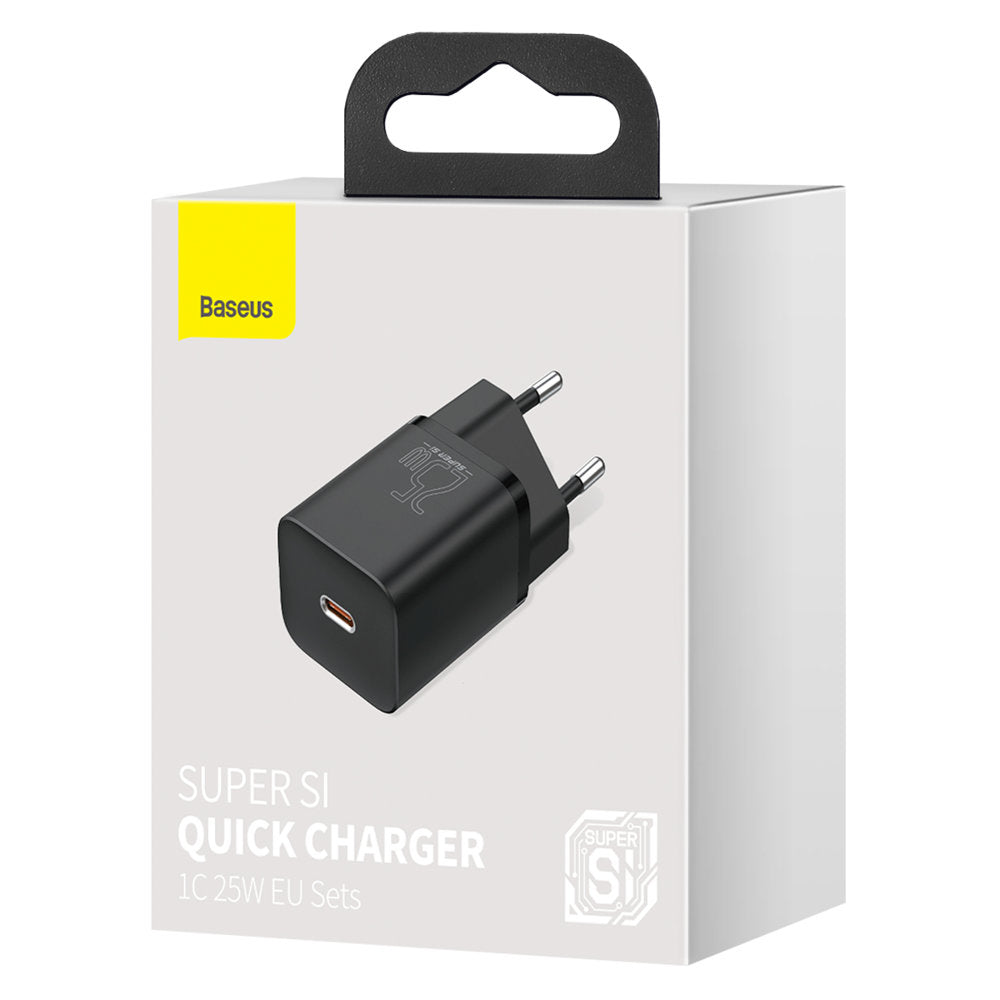 Punjač Baseus Super Si, 25W, 3A, 1 x USB-C, Crni CCSP020101