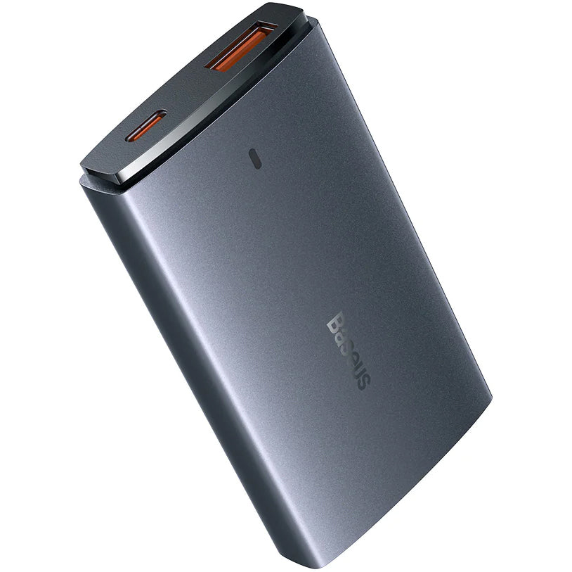 Punjač za mrežu sa USB-C kablom Baseus GaN5 Pro Ultra Slim, 65W, 3.25A, 1 x USB-C, Sivi CCGP150113
