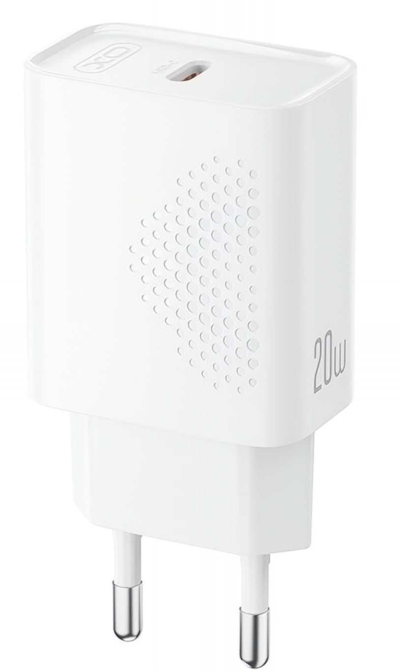 Punjač mreže USB-C XO Design L160, 20W, 3A, 1 x USB-C, Beli