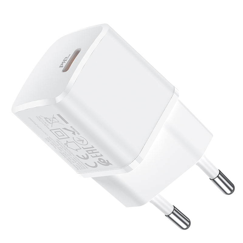 Punjač za mrežu HOCO N10, 20W, 3A, 1 x USB-C, Beli