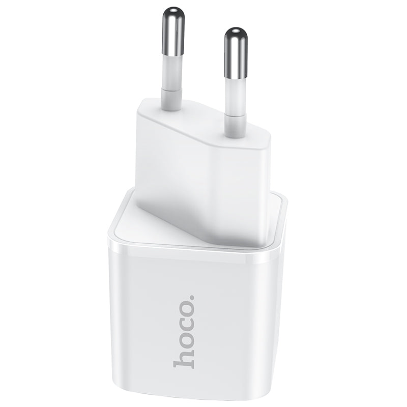 Punjač za mrežu HOCO N10, 20W, 3A, 1 x USB-C, Beli