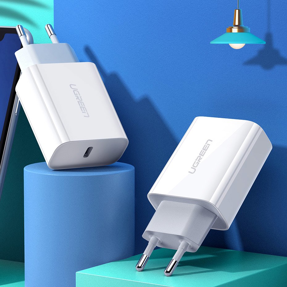 Punjač za mrežu UGREEN CD137, 18W, 3A, 1 x USB-C, Beli