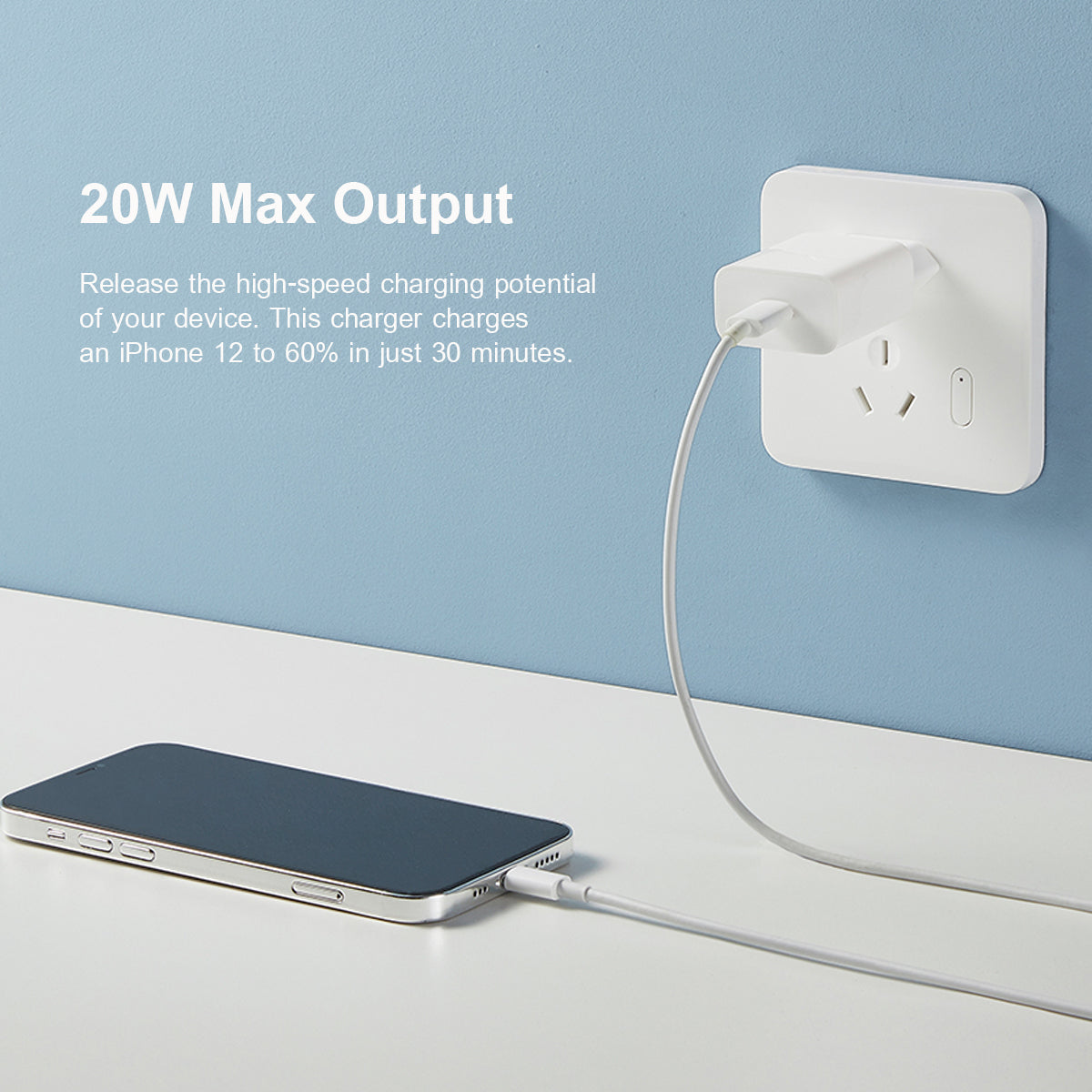 Xiaomi mrežni punjač, 20W, 3A, 1 x USB-C, Bela BHR4927GL