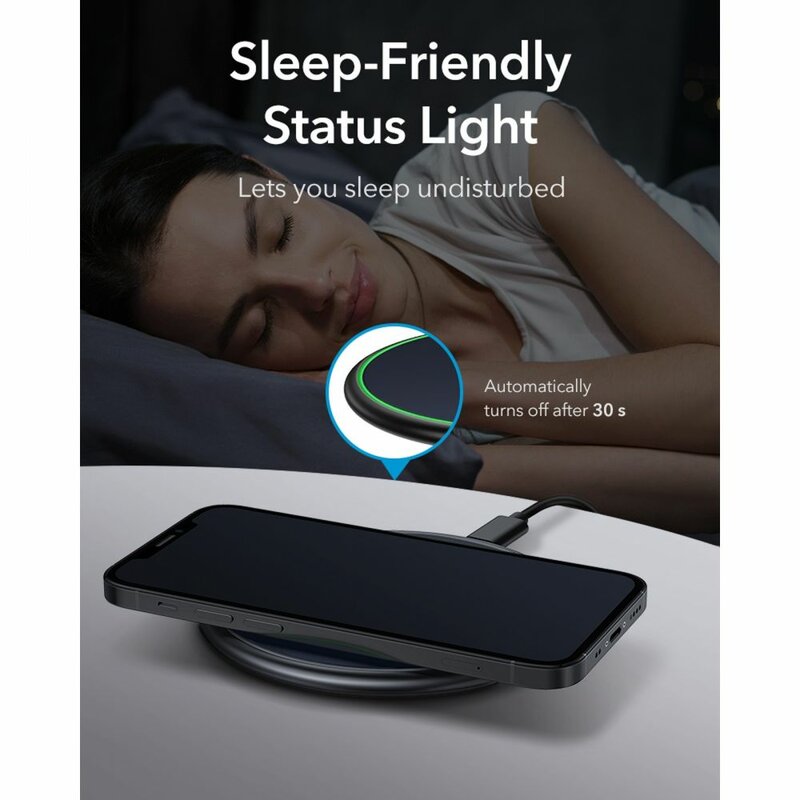 Bežični punjač ESR Halolock, 10W, 1.1A, Plavi