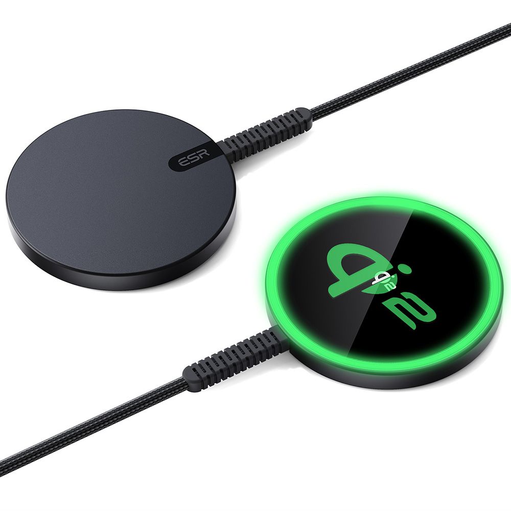 Bežični punjač ESR HaloLock, 15W, 1.67A, Crni