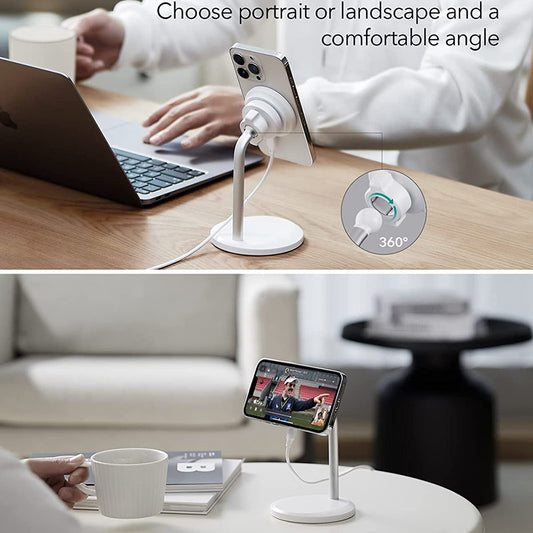 Bežični punjač ESR HaloLock Shift, 15W, 1.67A, Beli