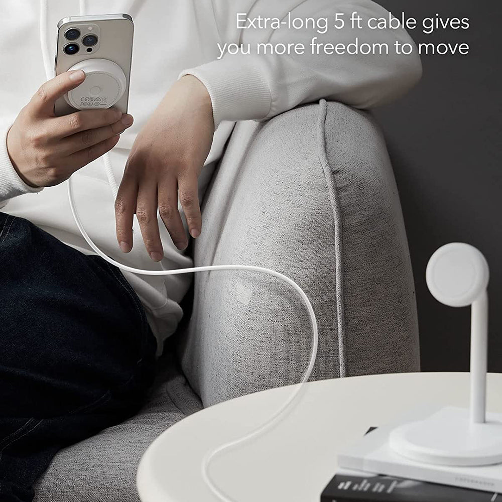 Bežični punjač ESR HaloLock Shift, 15W, 1.67A, Beli