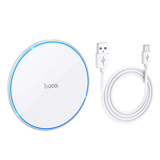 Bežični punjač HOCO CW6 Pro, 15W, 1.67A, Beli