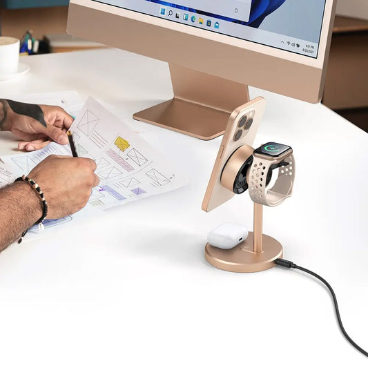 Bežični punjač McDodo CH-2463 Swan 3in1, 22.5W, 1.67A, Zlatni