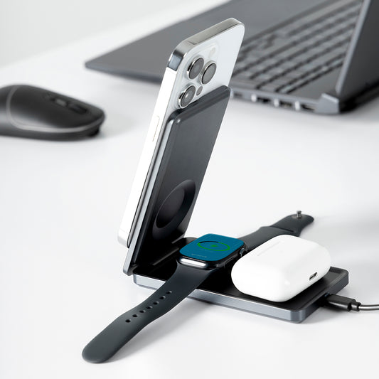 Bežični punjač Proove Metal Edge 3in1, 15W, 1.67A, Sivi WSME15010003