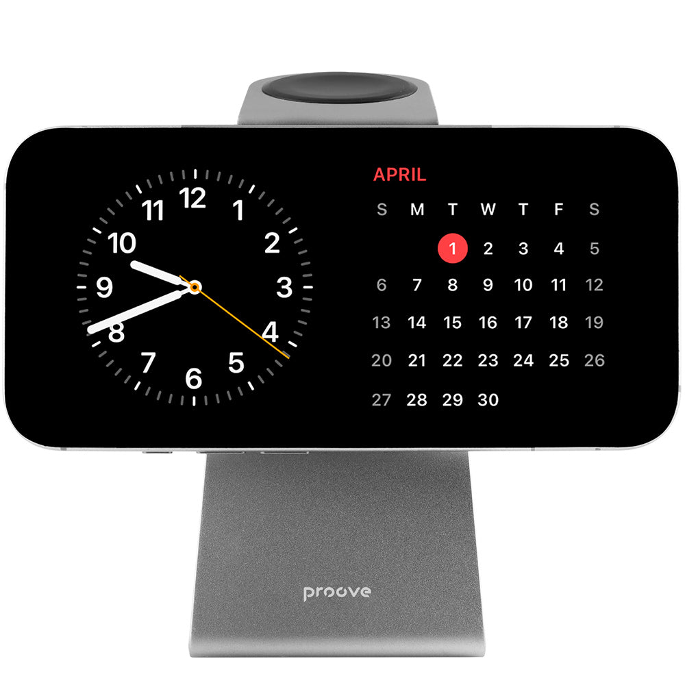 Bežični punjač Proove Omni Power 3in1, 15W, 1.67A, Sivi WSOP15020003