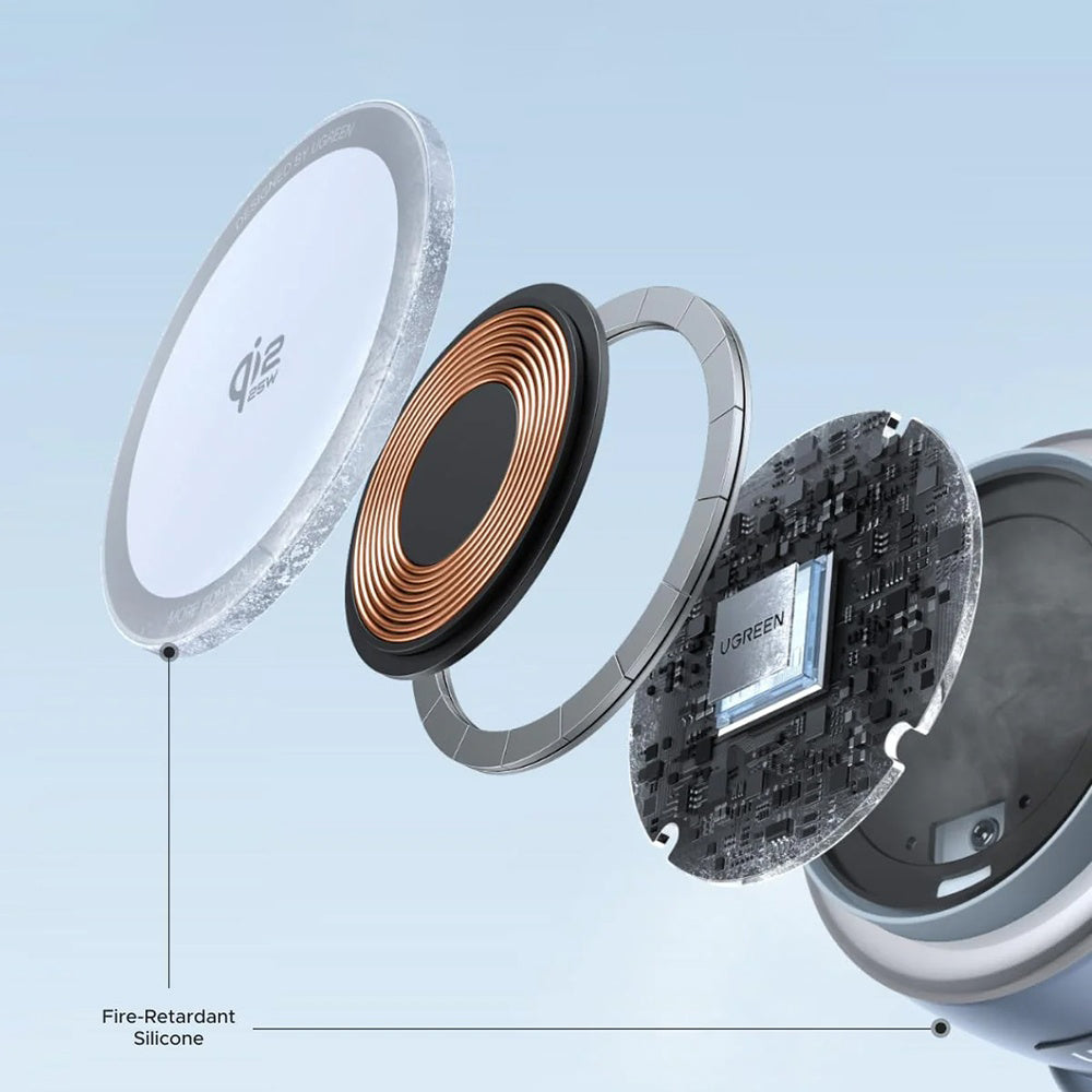 Bežični punjač UGREEN W713 2u1, 25W, Plavi