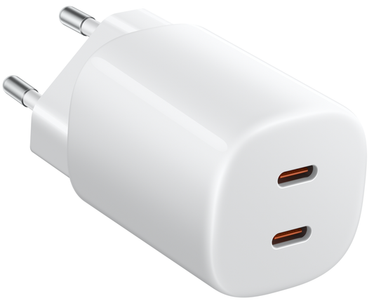 Punjač za mrežu Xiaomi Nano Turbo, 45W, 3A, 2 x USB-C, Bela BHR087OEU