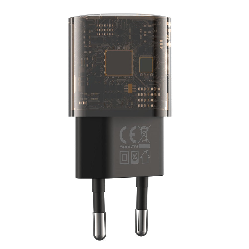 Punjač mreže XO Design CE05, 30W, 3A, 1 x USB-A - 1 x USB-C, Braon