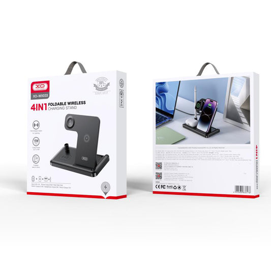 Bežični punjač XO Design WX033 4in1, 15W, 1.67A, Crni