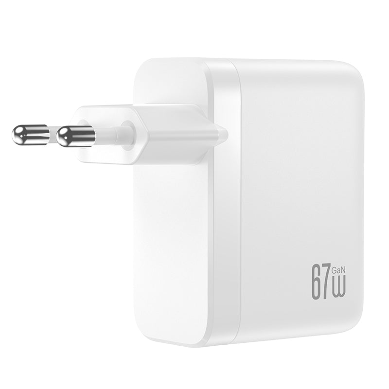 Punjač za mrežu XO Design CE39, 67W, 3A, 1 x USB-A - 3 x USB-C, Bela