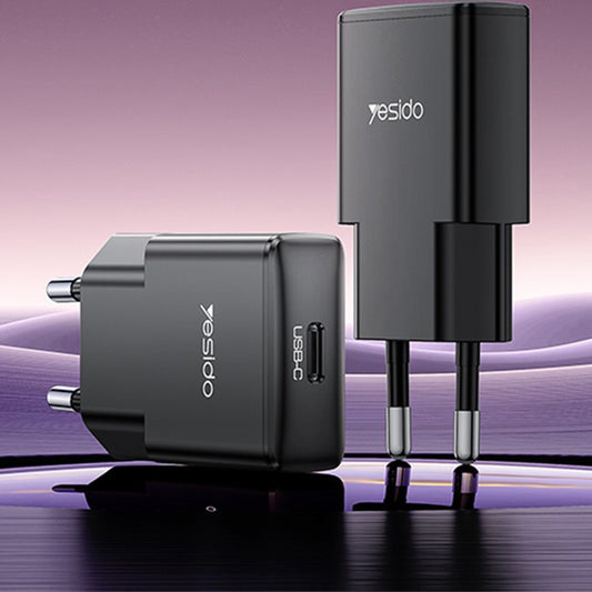 Punjač mreže Yesido YC74, 30W, 3A, 1 x USB-C, Crni