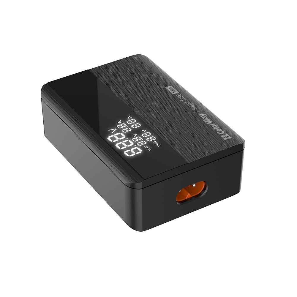 Punjač Stanica ColorWay Display, 100W, 5A, 2 x USB-A - 2 x USB-C, Crna