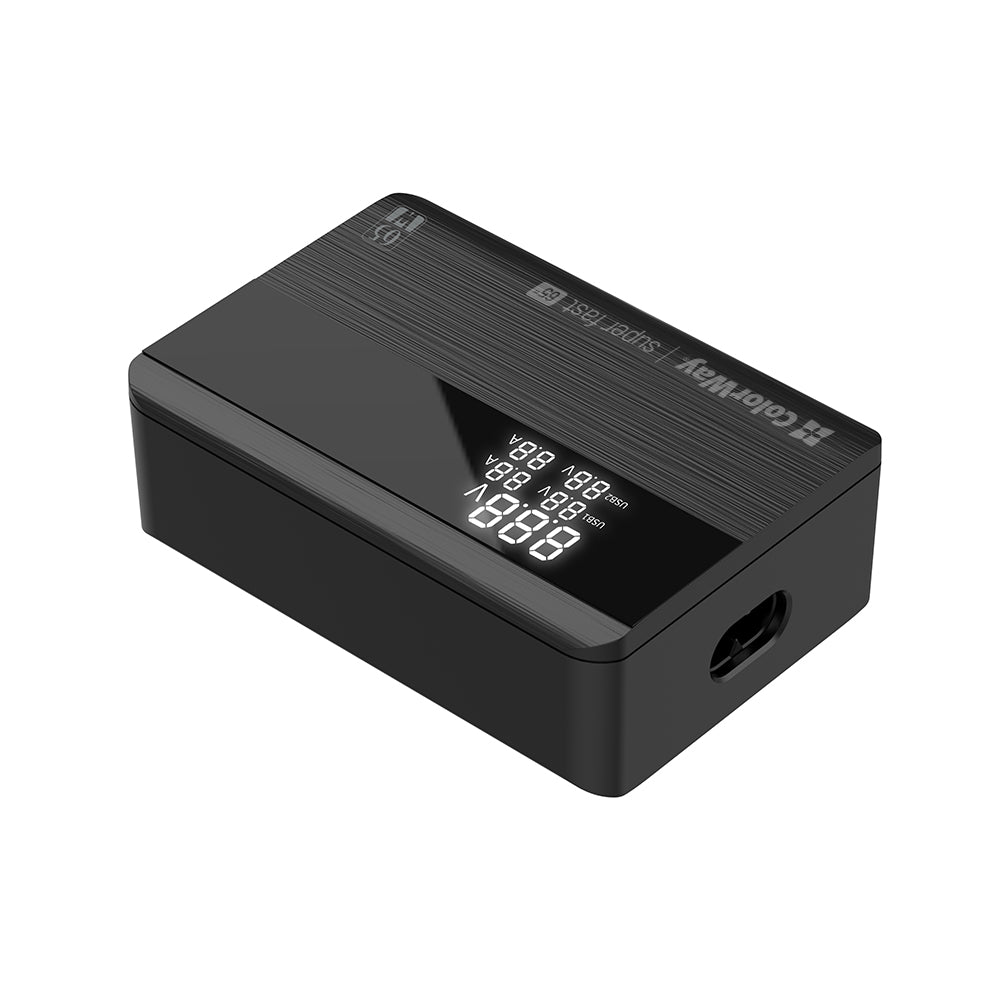 Punjač Stanica ColorWay Display, 65W, 3.25A, 2 x USB-A - 2 x USB-C, Crna