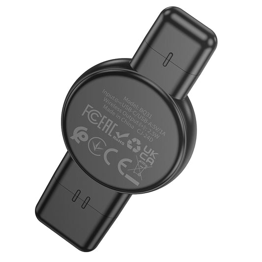 Bežični punjač Borofone BQ31 za Apple Watch Series, Crni