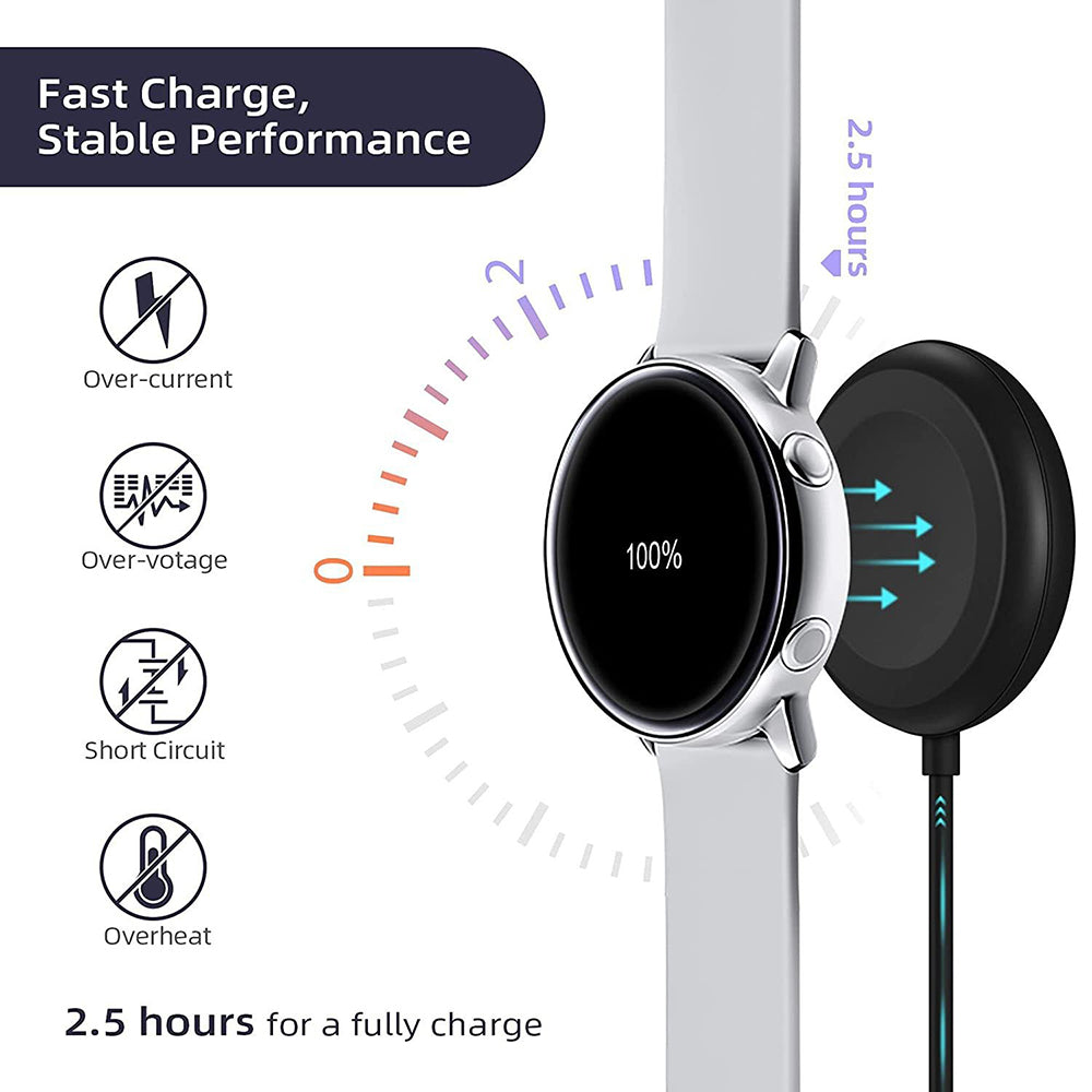 Bežični punjač Techsuit TSC12 za Samsung Galaxy Watch seriju, USB-A, Crni