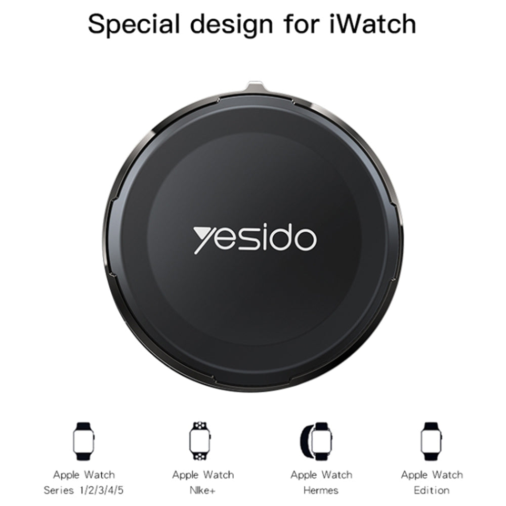 Bežični punjač Yesido DS18 za Apple Watch Series, Crni
